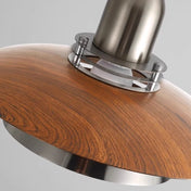 Suspension mid century modern en métal et noyer  | MIDORI