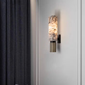 Design wall sconce in marble and brass | NATALIA