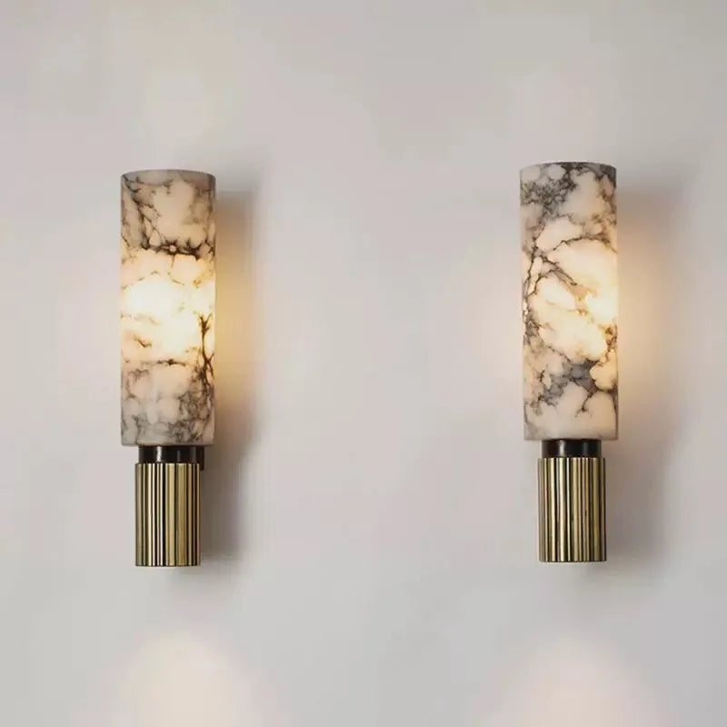 Design wall sconce in marble and brass | NATALIA