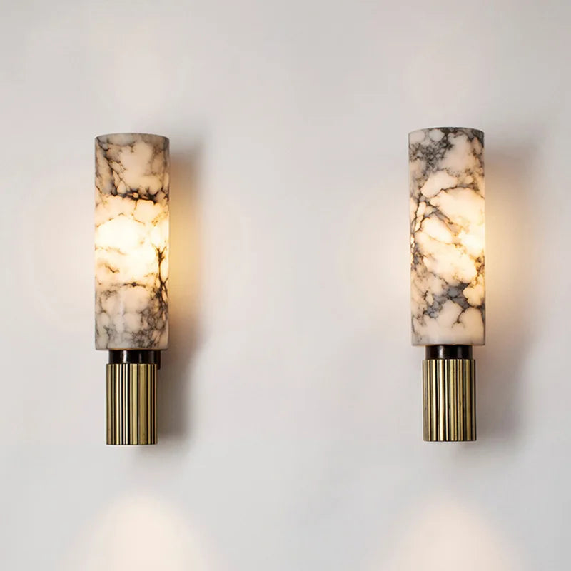 Design wall sconce in marble and brass | NATALIA