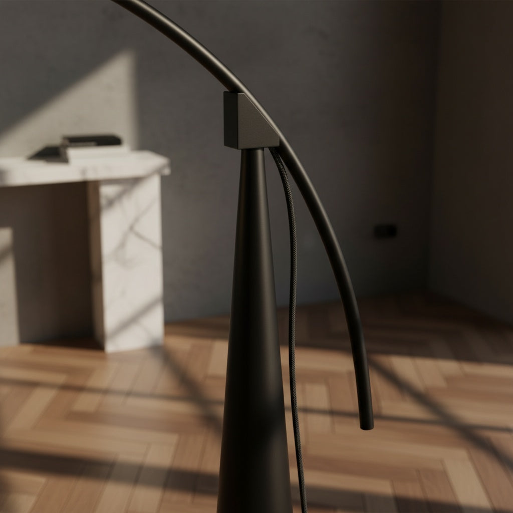 Lampadaire arc design contemporain noir | GRAVIT