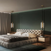 Lampe suspendue chambre | FEERIE-Noir/Or-50 cm-Glowe-Studio