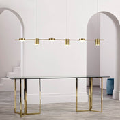 Lustre salon industriel | VERITAS-Or-6 Têtes-Glowe-Studio