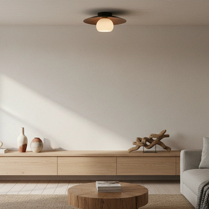 Floating Wooden Design Ceiling Light | NARA