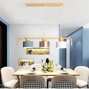 Suspension luminaire bois | FABLE-Multicolore-3 Têtes-Glowe-Studio