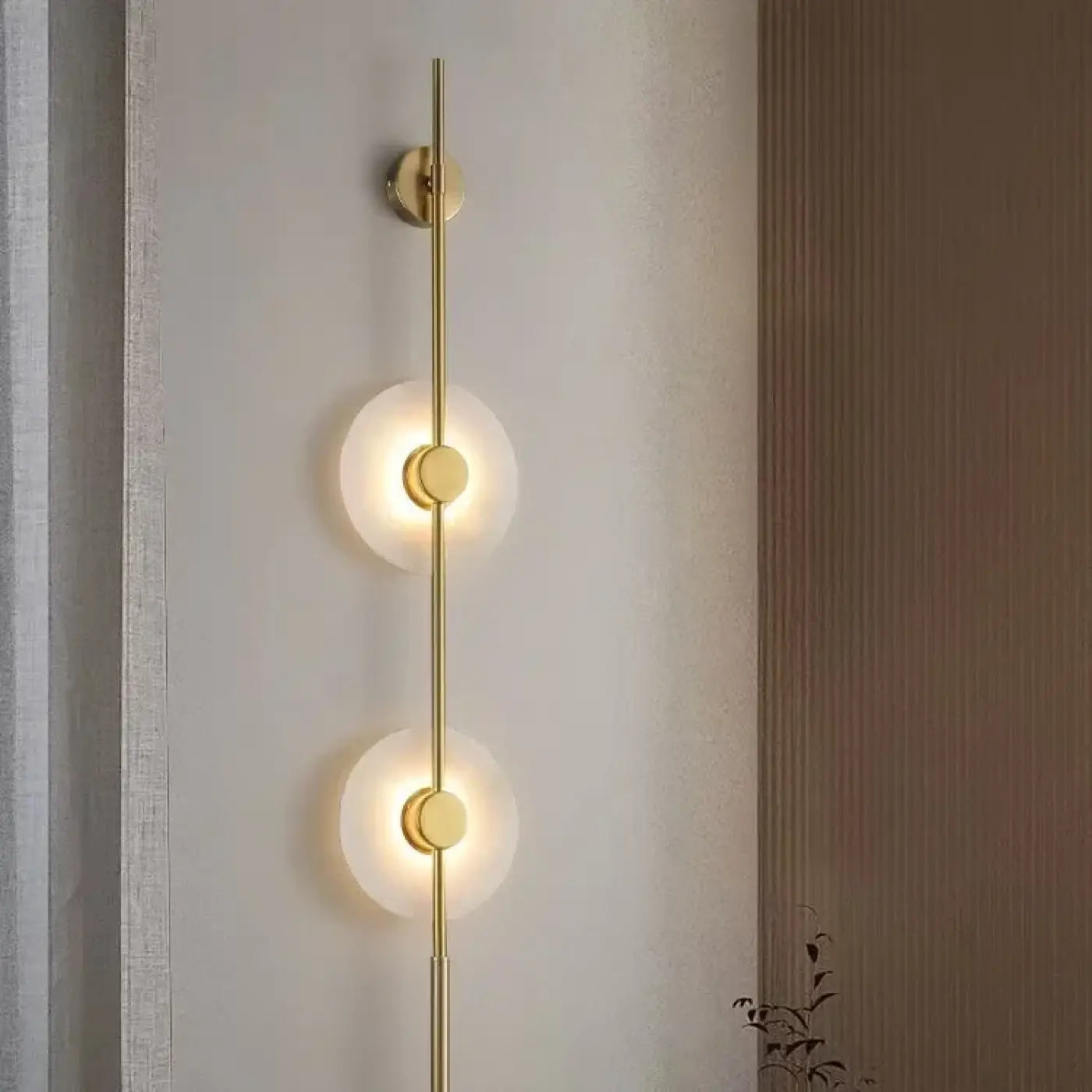 Applique murale 3 lumières marbre et métal doré moderne — vue 13