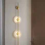 Applique murale 3 lumières marbre et métal doré moderne — vue 15