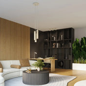 Applique murale beige cannelée en aluminium LED — vue 9
