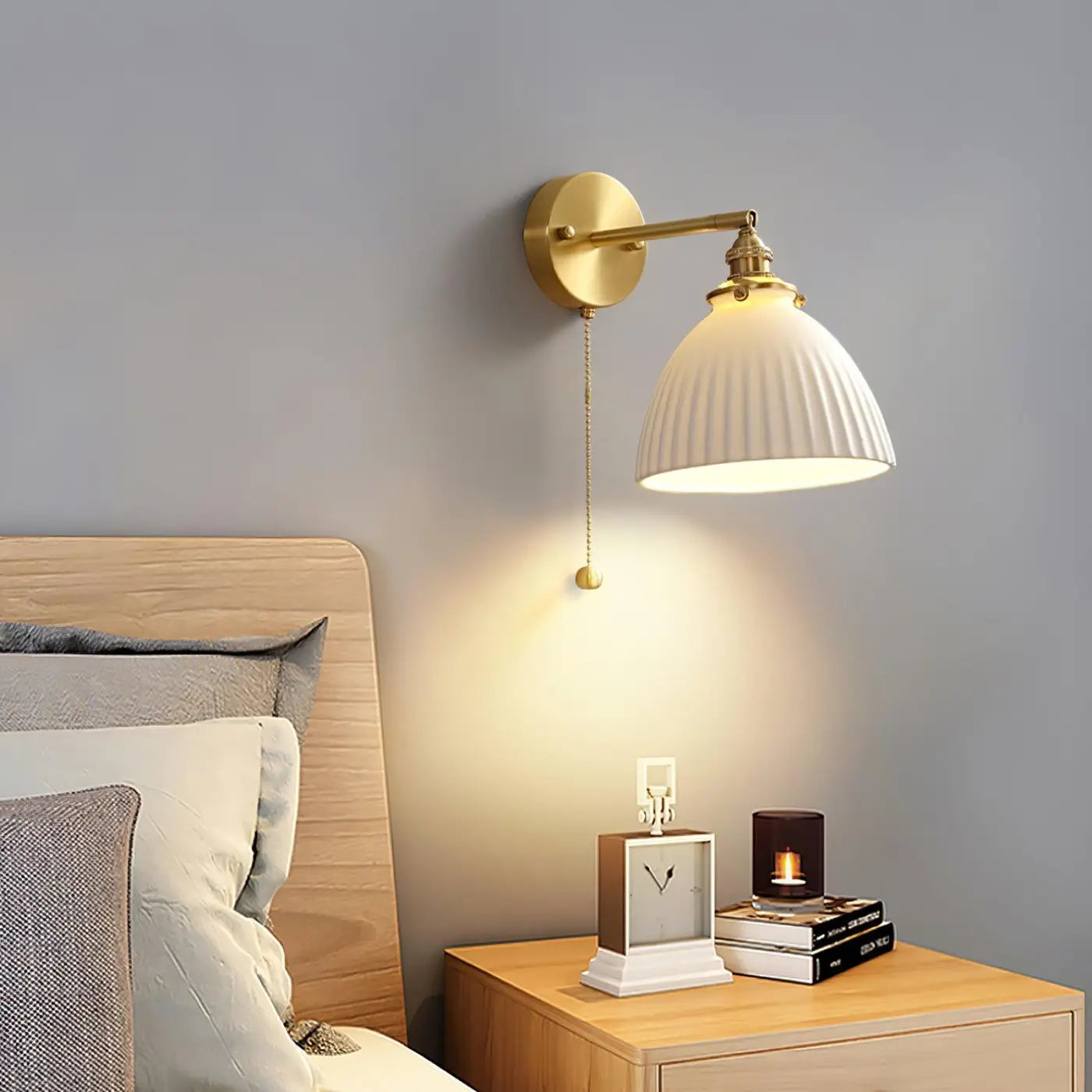 Applique murale blanche et dorée style vintage E27 — vue 2