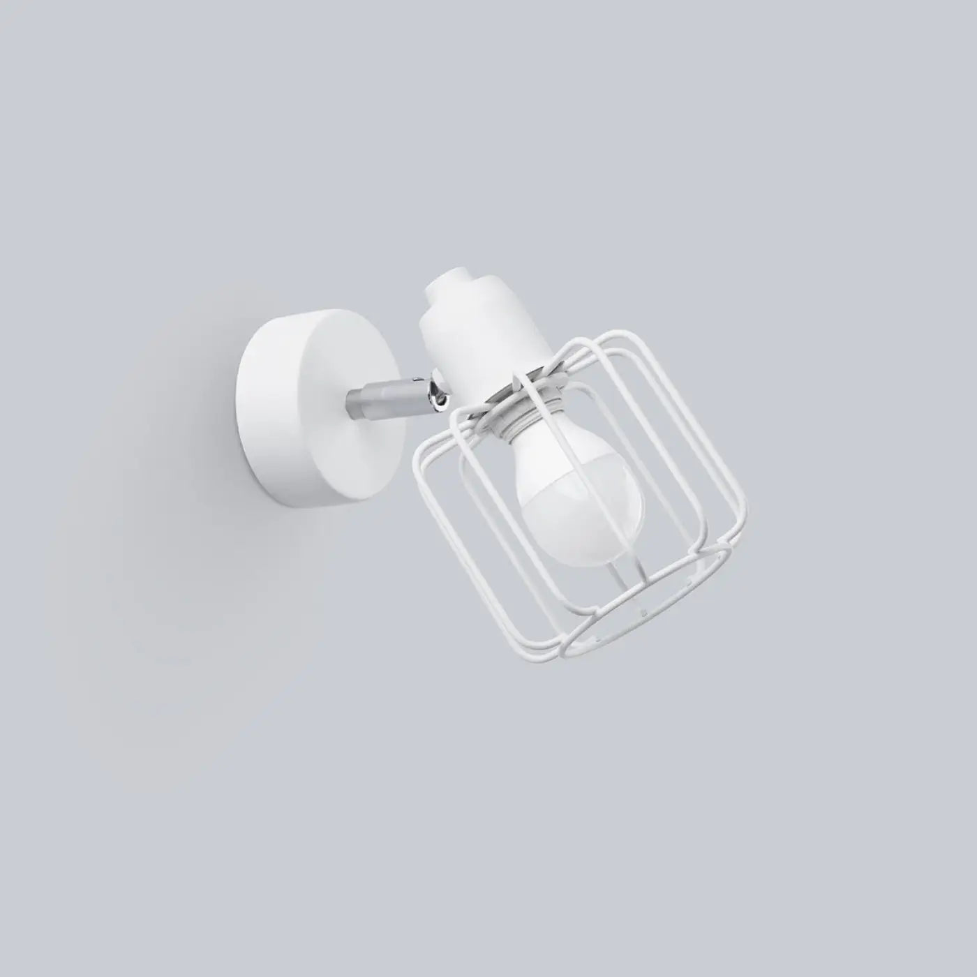 Applique murale blanche spot et grille en métal 4000K — vue 2