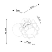Applique murale blanche spot et grille en métal 4000K — vue 8