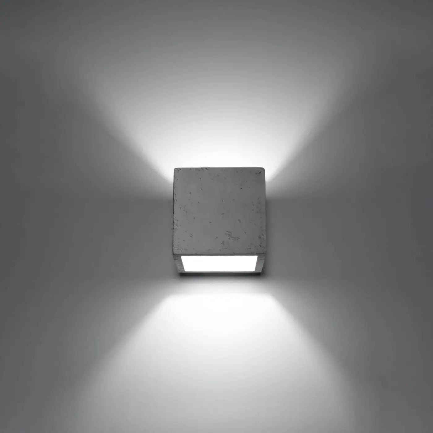Applique murale cube en béton gris design industriel — vue 1