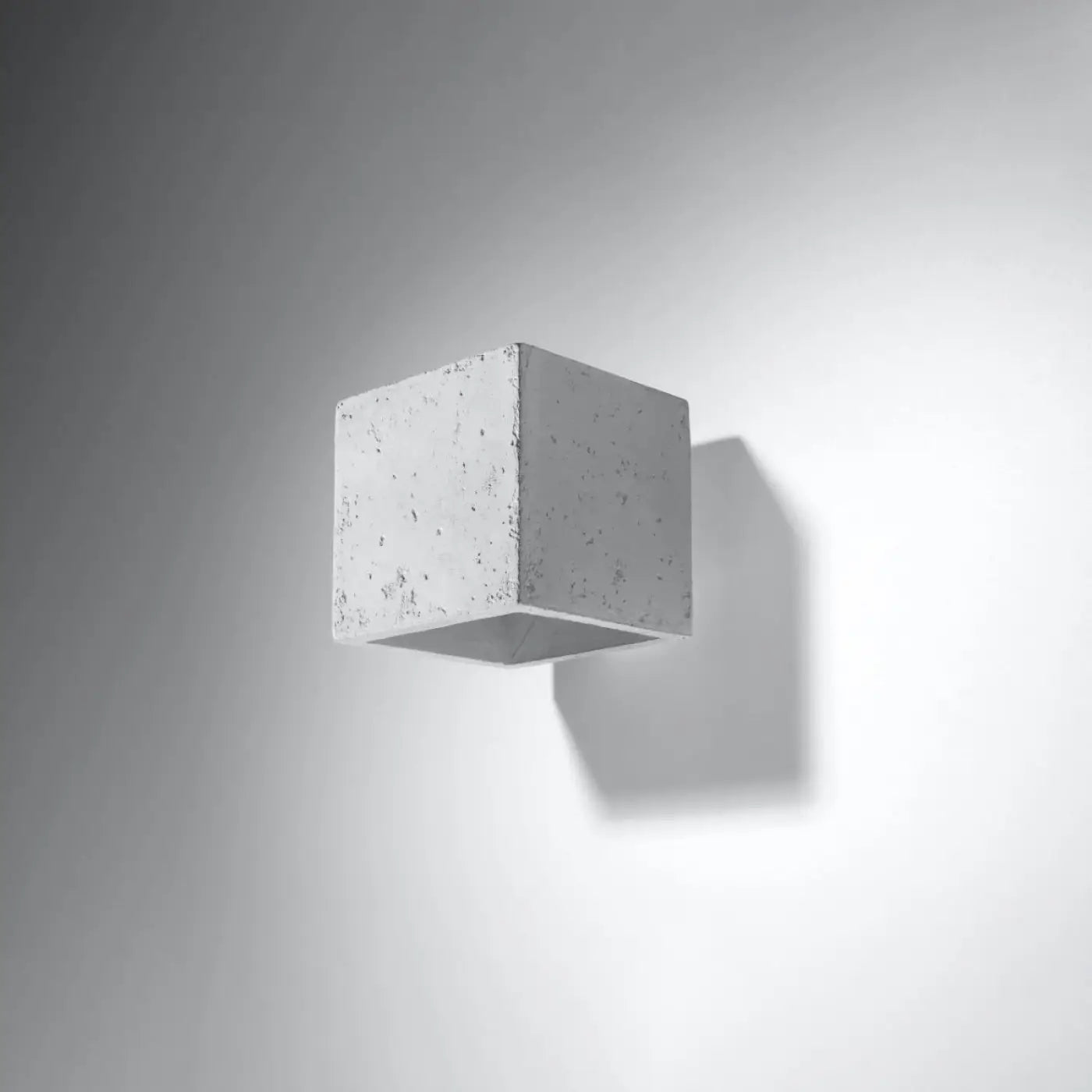 Applique murale cube en béton gris design industriel — vue 2
