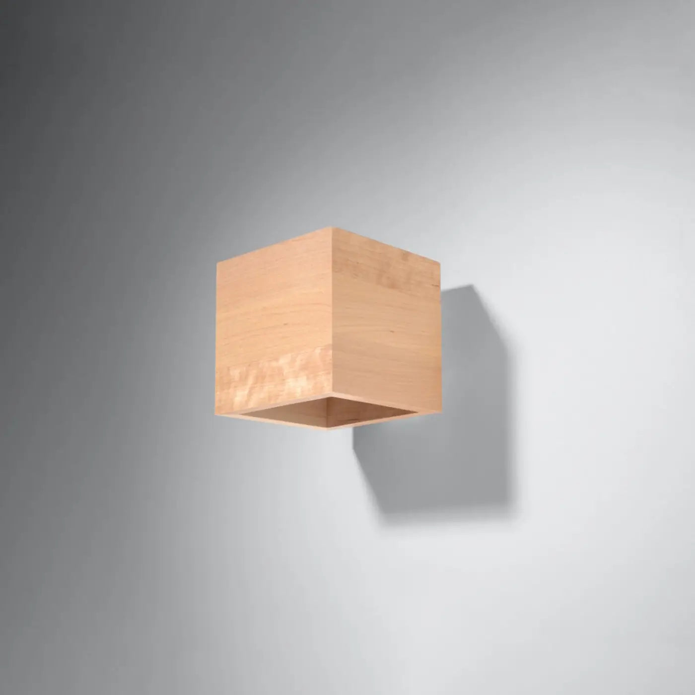 Applique murale cube en bois naturel style scandinave — vue 2