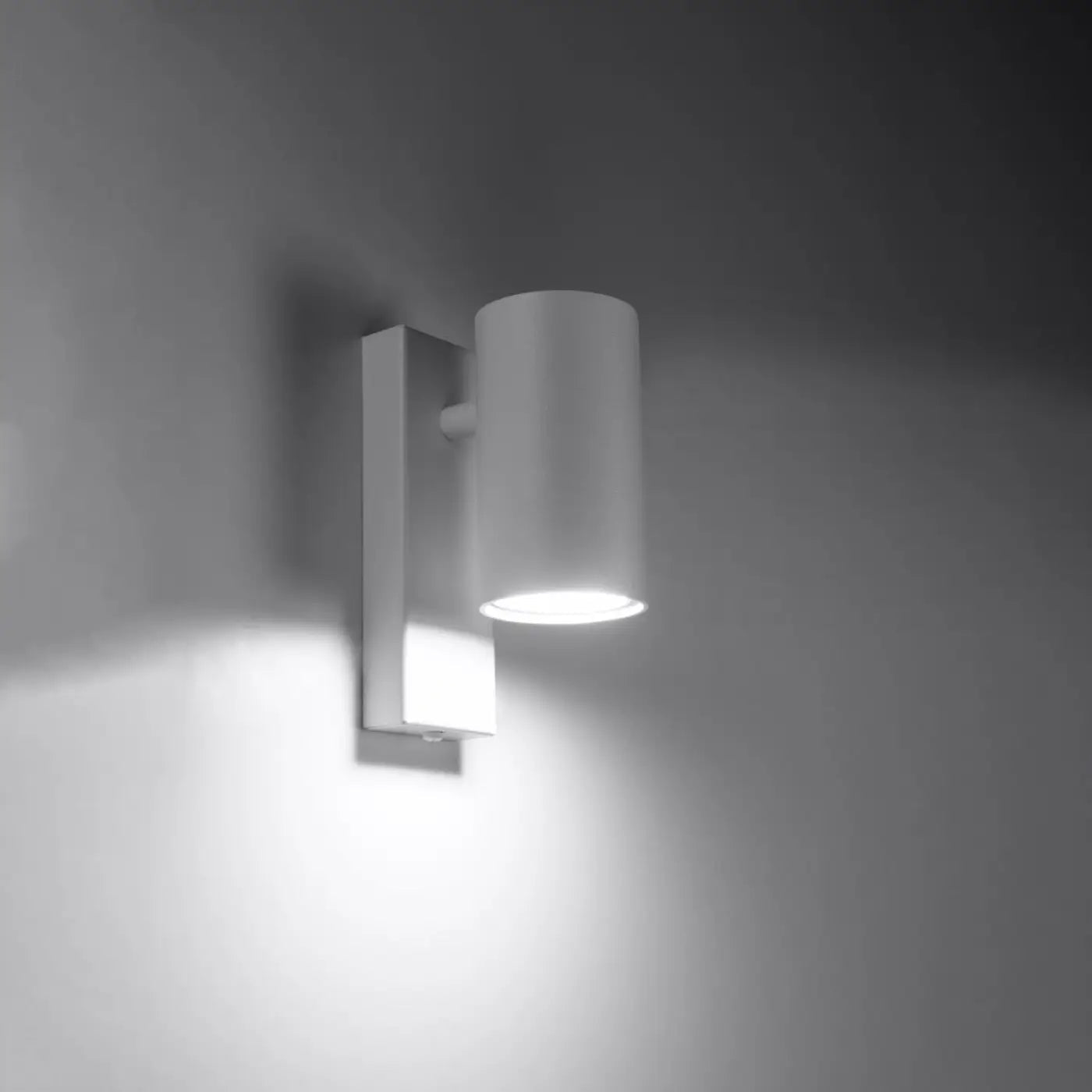 Applique murale cylindre en métal blanc GU10 4000K — vue 1