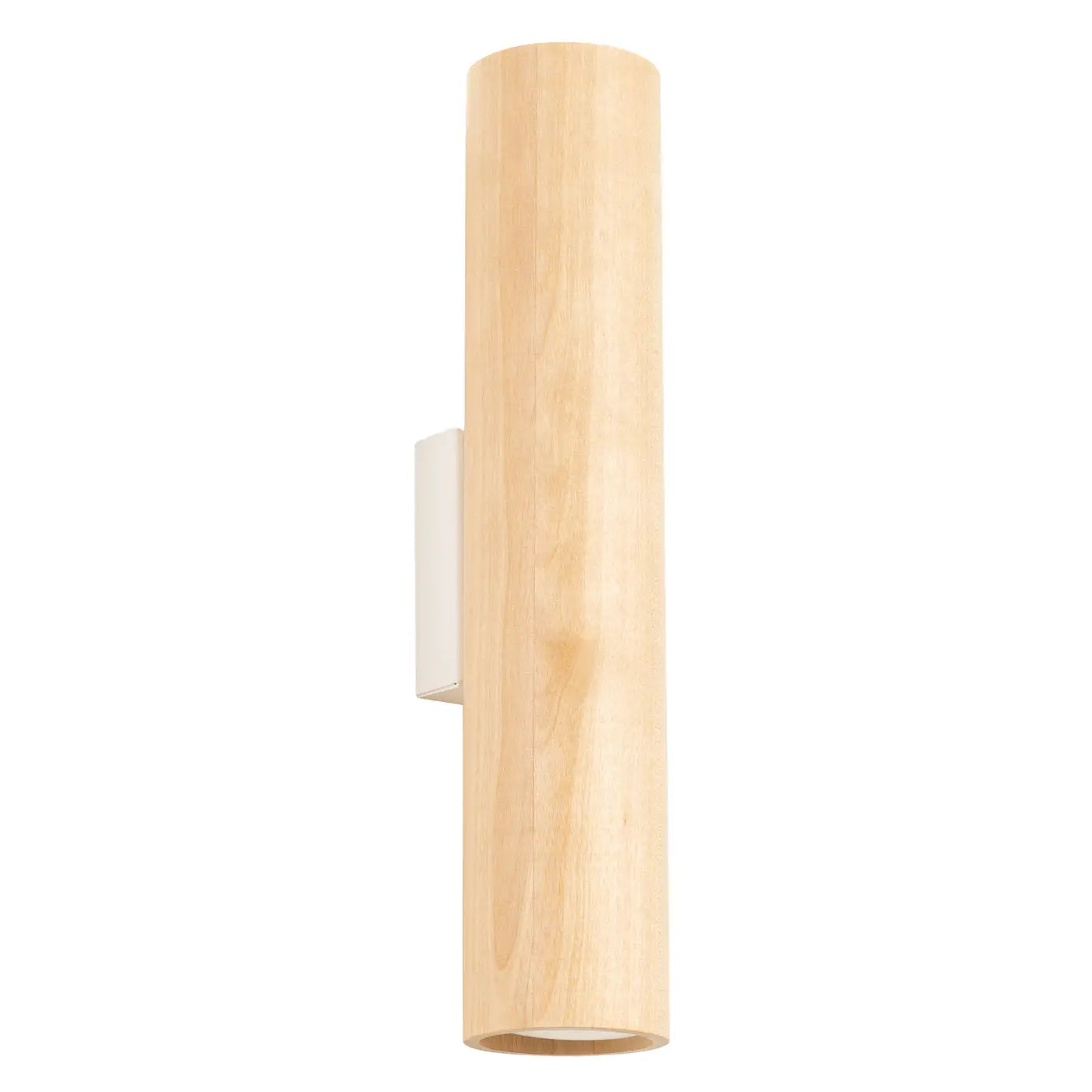 Applique murale cylindrique bois et tissu à 2 lumières — vue 9