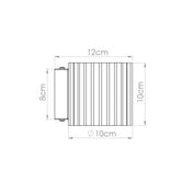 Applique murale cylindrique cannelée vert olive en aluminium — vue 12