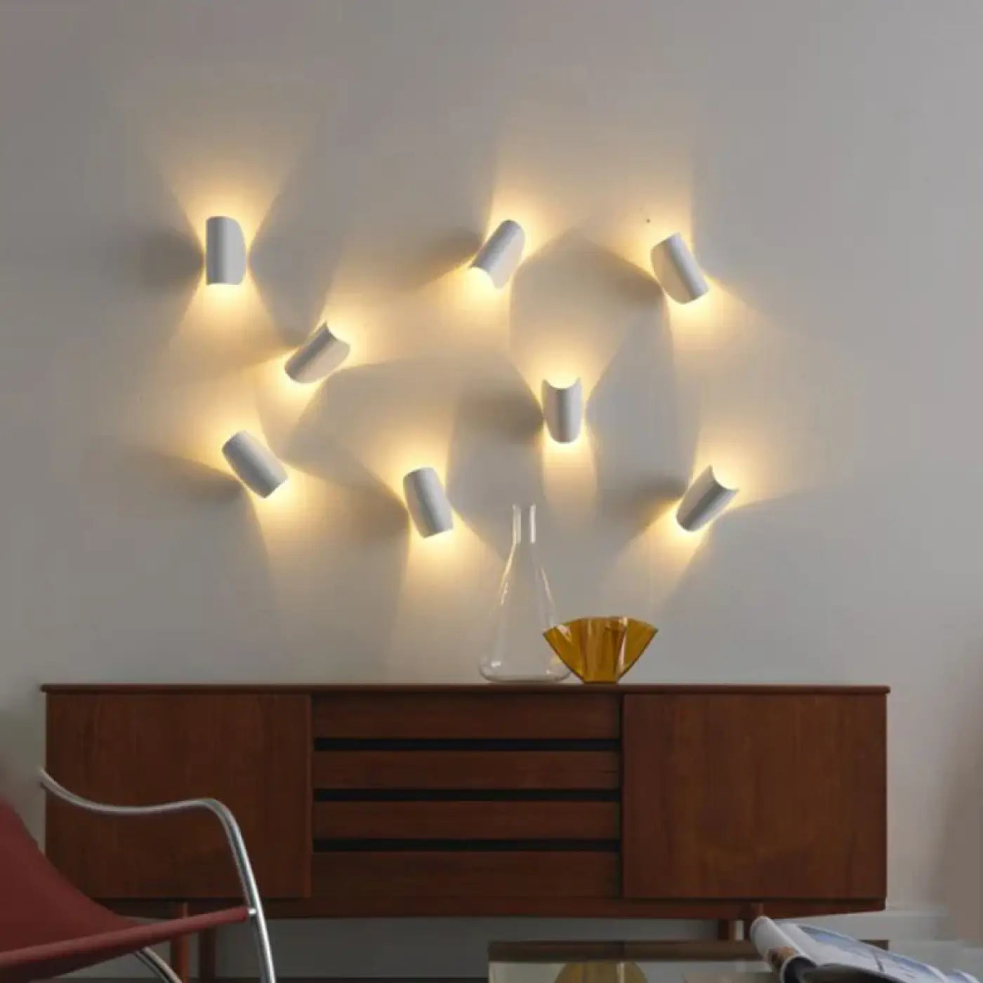 Applique murale design en métal disque courbé LED G9 — vue 1