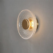 Plafonnier doré LED verre design circulaire | FASUGEK