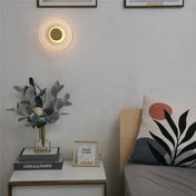 Plafonnier doré LED verre design circulaire | FASUGEK