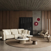 Applique murale disque beige en métal et verre — vue 2