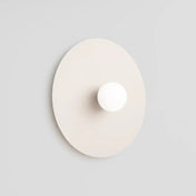 Applique murale disque beige en métal et verre — vue 4