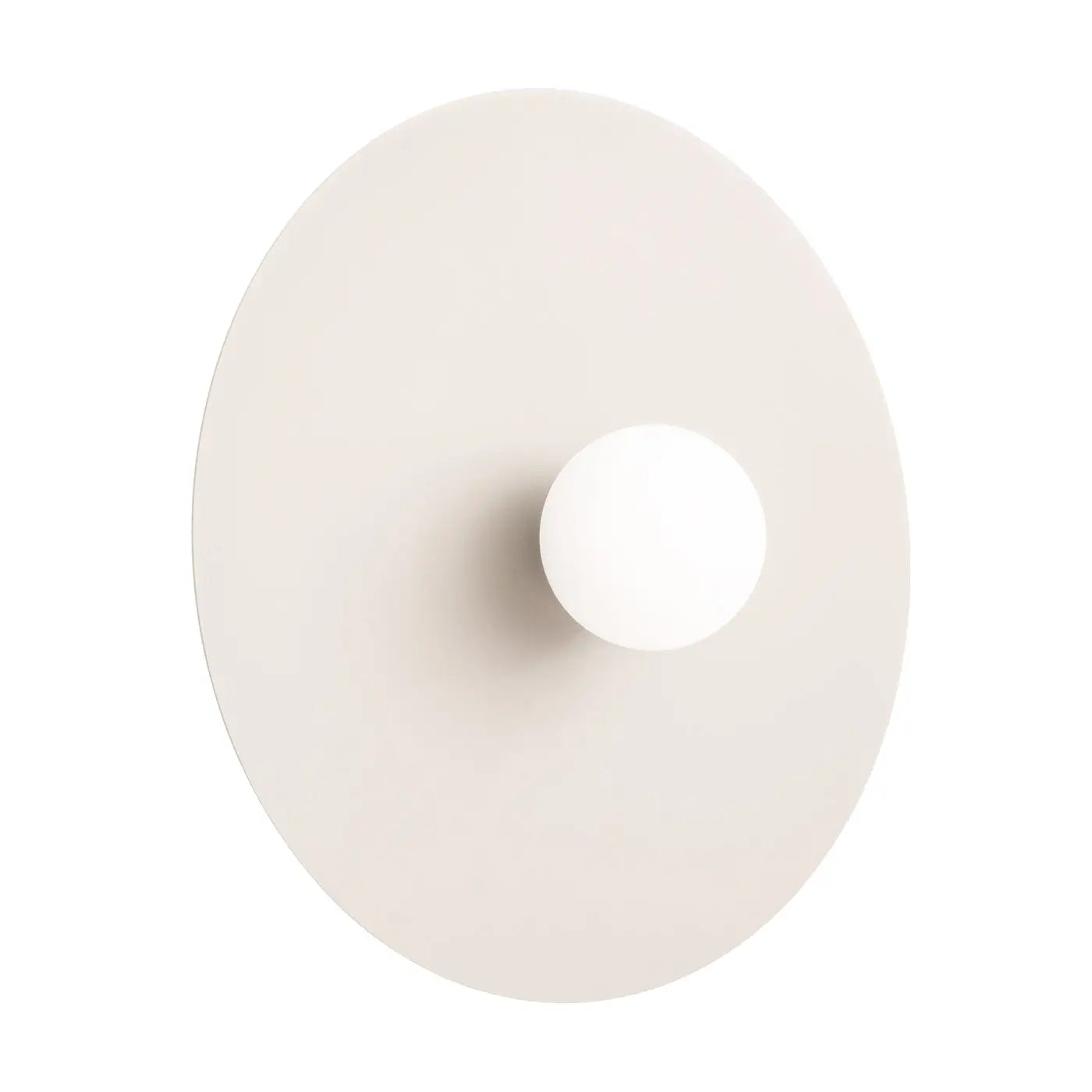 Applique murale disque beige en métal et verre — vue 7