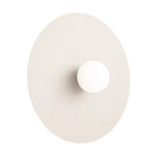 Applique murale disque beige en métal et verre — vue 7