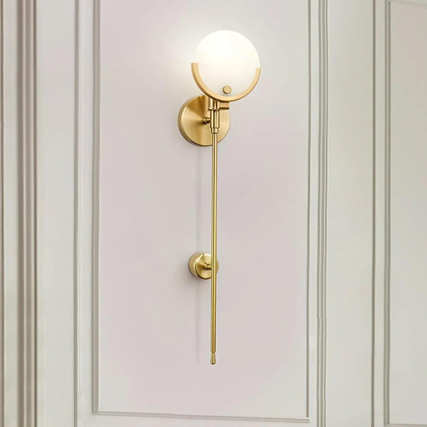 Applique murale dorée design moderne en aluminium E14 — vue 2