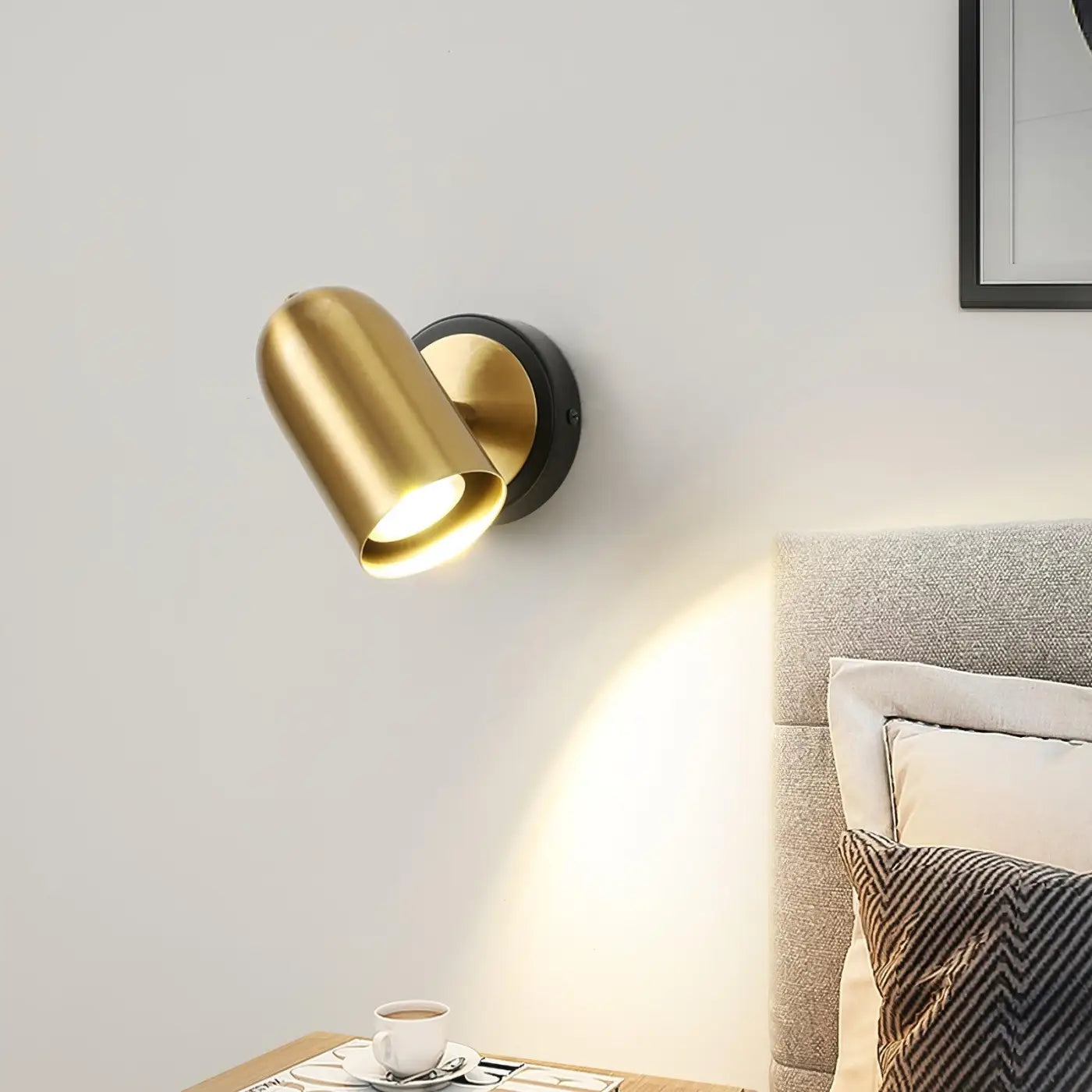 Applique murale dorée vintage en aluminium E27 — vue 1