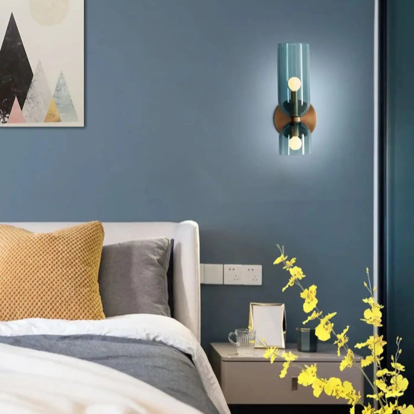 Applique murale double en verre coloré style Art Déco — vue 3