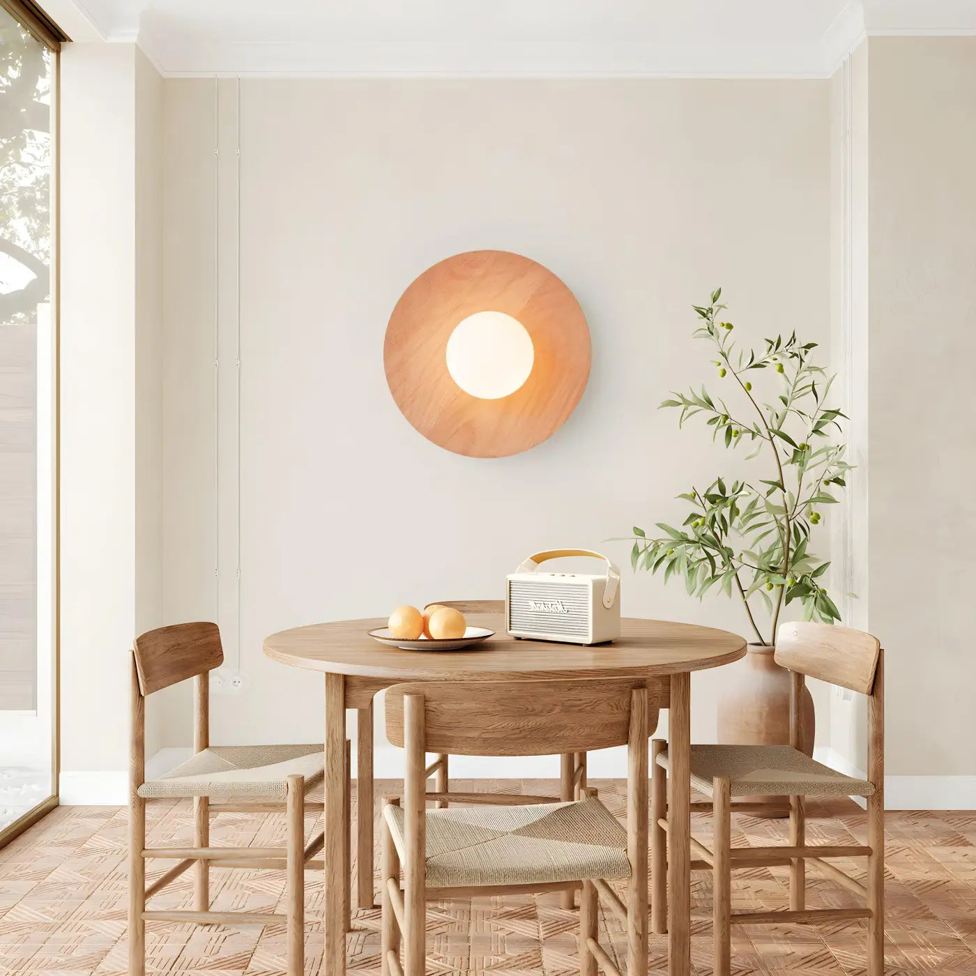 Applique murale effet bois en aluminium style scandinave — vue 4
