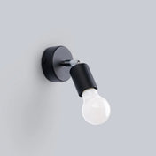 Applique murale en acier noir et verre culot E27 — vue 2