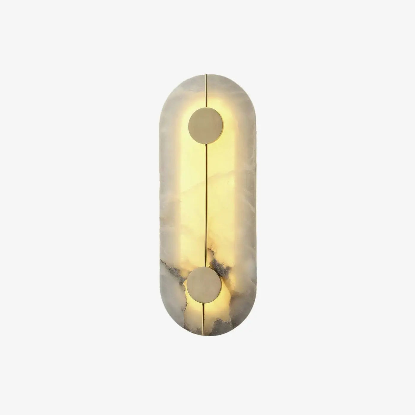 Applique murale en aluminium et marbre blanc, deux formes — vue 2