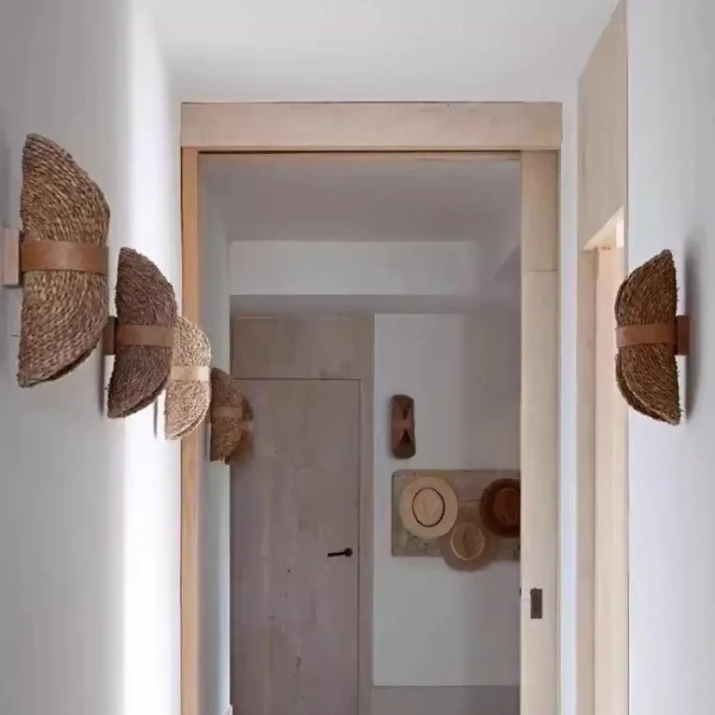 Applique murale en bambou et bois LED blanc chaud — vue 2