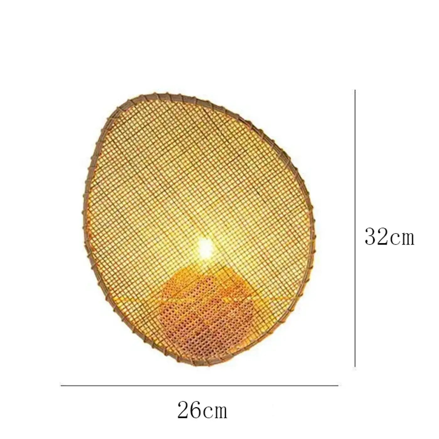 Applique murale en bambou tressé beige E27 moderne — vue 1