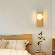 Applique murale en bois courbé beige et marron vintage — vue 1