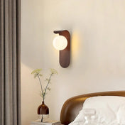 Applique murale en bois courbé beige et marron vintage — vue 2