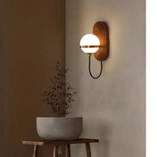Applique murale en bois marron et acrylique moderne — vue 7