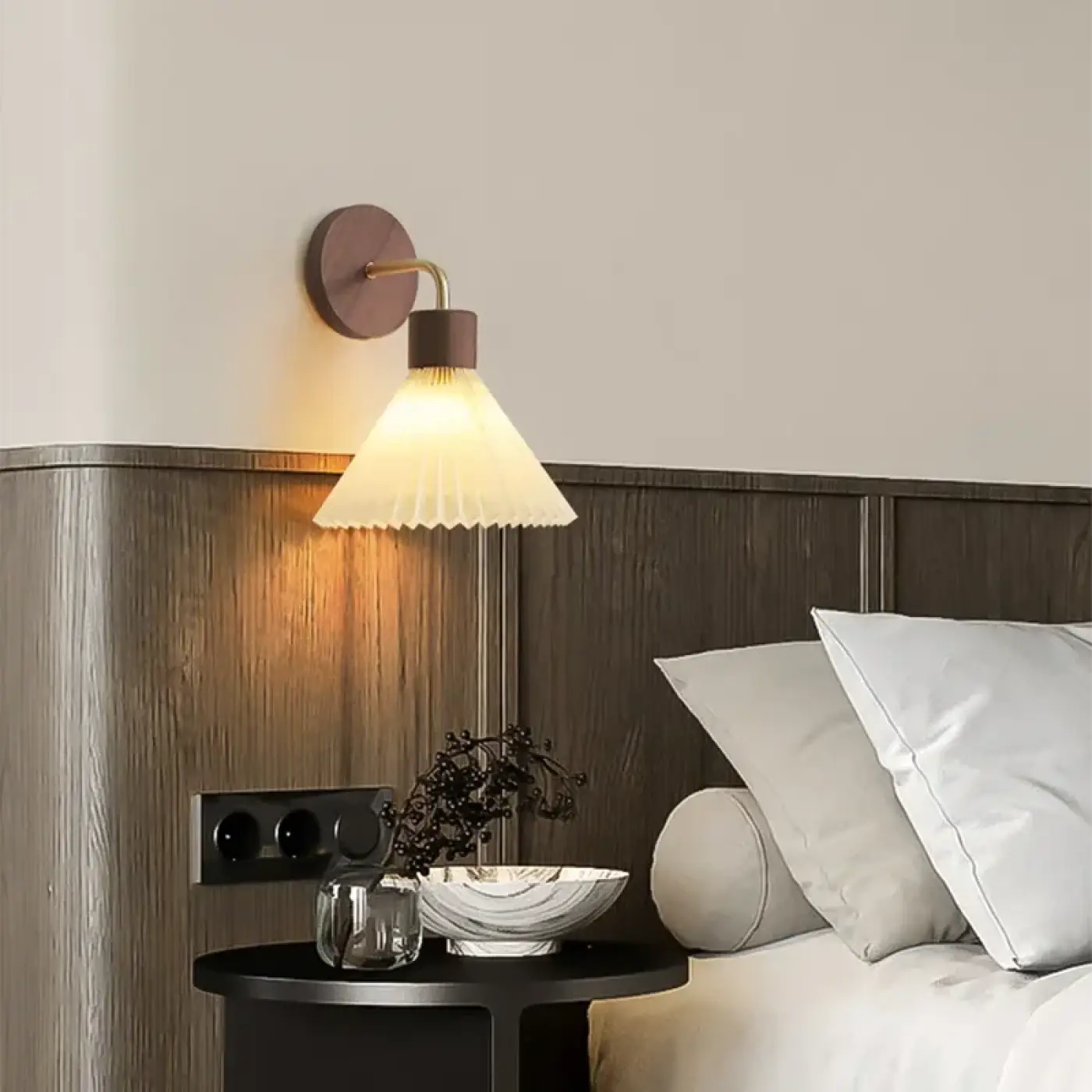 Applique murale en bois naturel style scandinave — vue 3