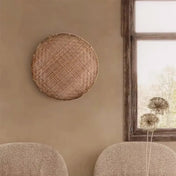 Applique murale en rotin et bambou beige scandinave — vue 1