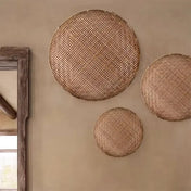 Applique murale en rotin et bambou beige scandinave — vue 6