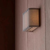Applique murale en tissu blanc plissé style scandinave — vue 2