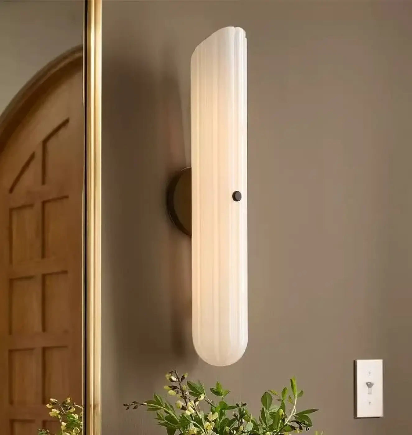Applique murale en verre et métal doré à intensité réglable — vue 23