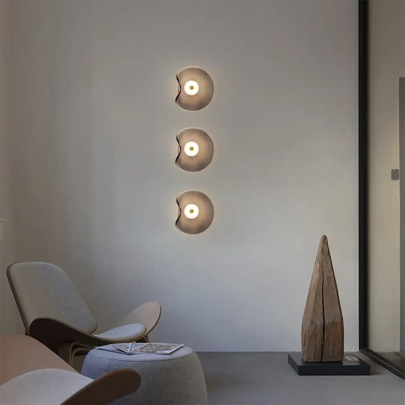Applique murale en verre teinté gris et orange réglable — vue 2