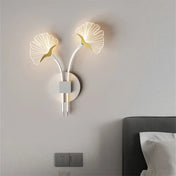 Applique murale fleur art déco dorée à deux lumières — vue 6