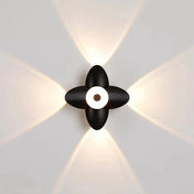 Applique murale LED 4 lumières en aluminium et verre noir — vue 5