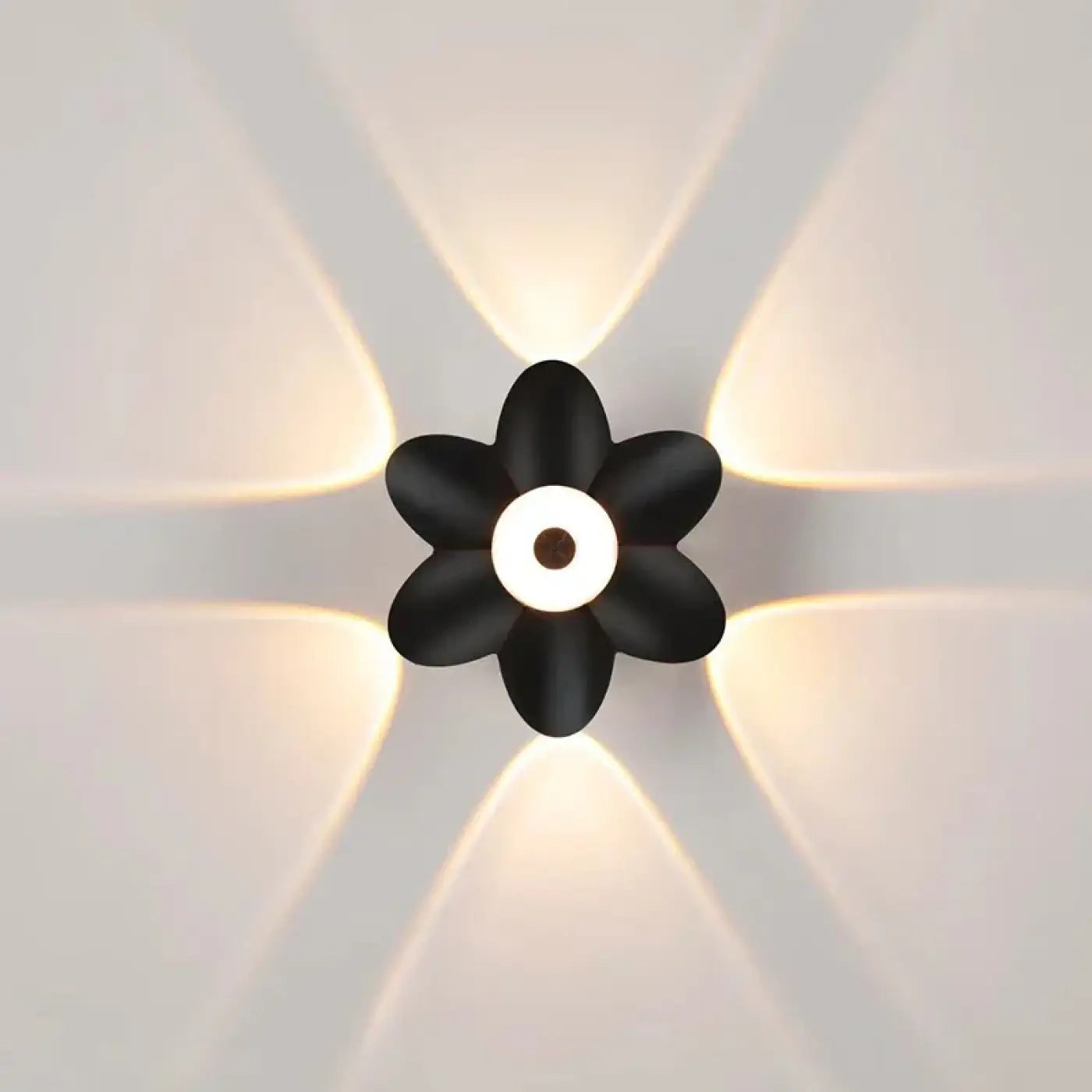 Applique murale LED 4 lumières en aluminium et verre noir — vue 8