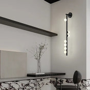 Applique murale LED 7 globes métal noir et doré — vue 10