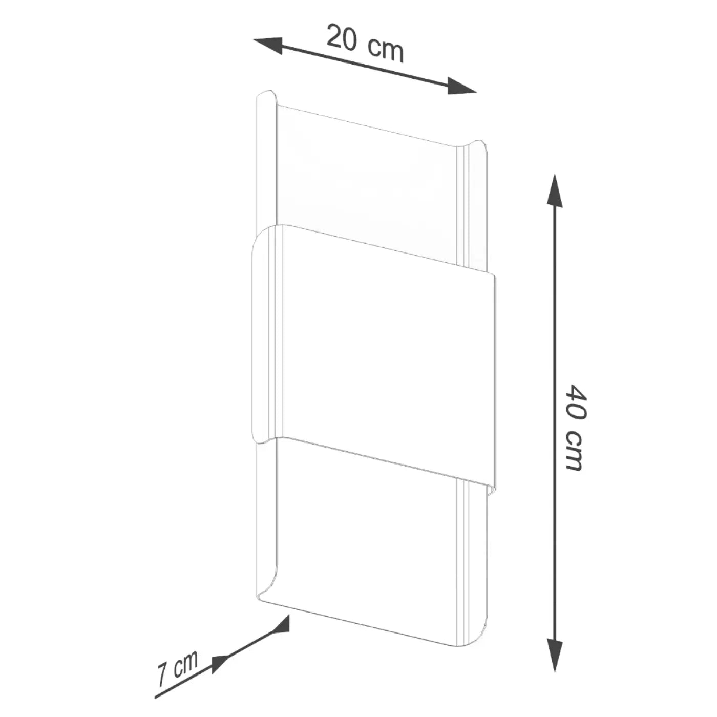 Applique murale LED acier blanc Art Déco 2 lumières — vue 9